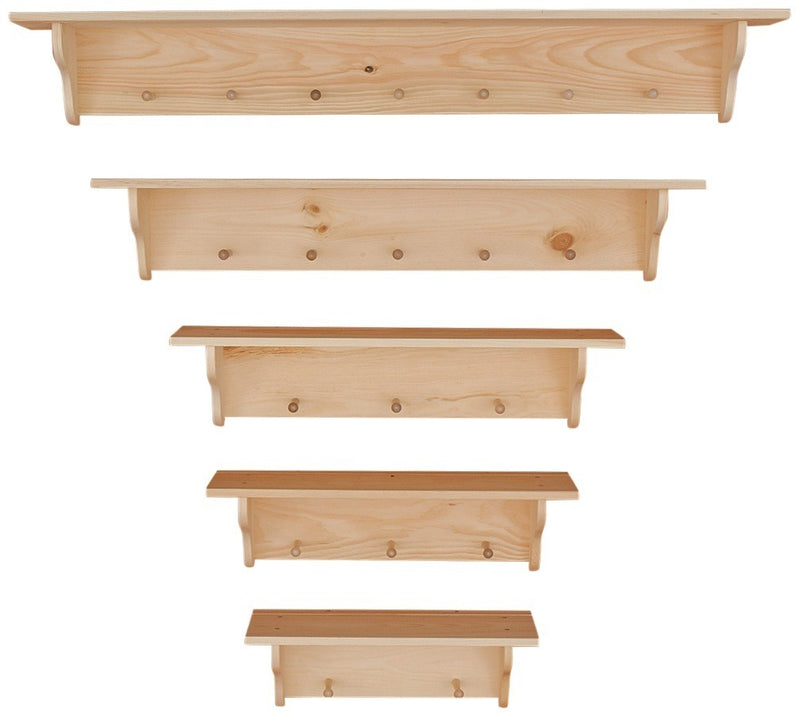 Knotty Pine Peg Shelves