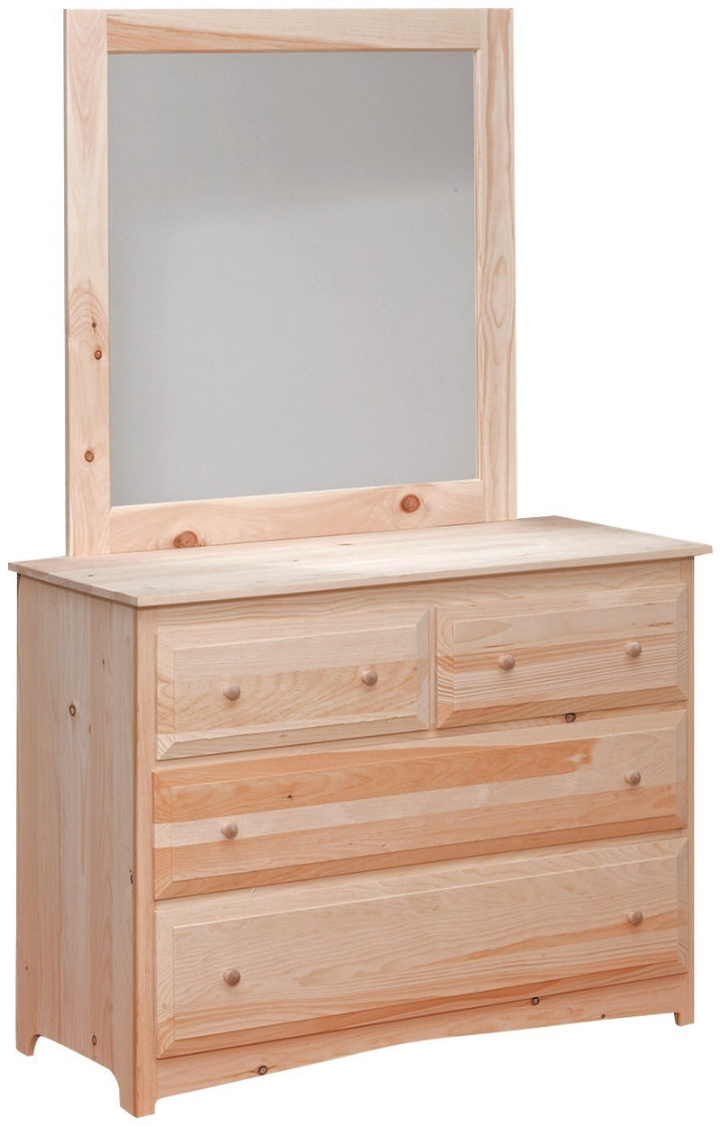 [38 Inch] XL Mirror (unfinished, dresser not included)
