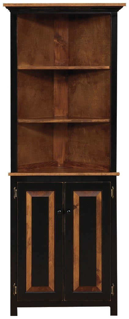 Primitive Corner Hutch with Doors (color for idea purposes)