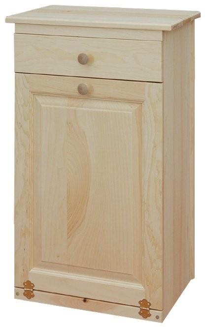 Trash Bin with Drawer (unfinished, closed)