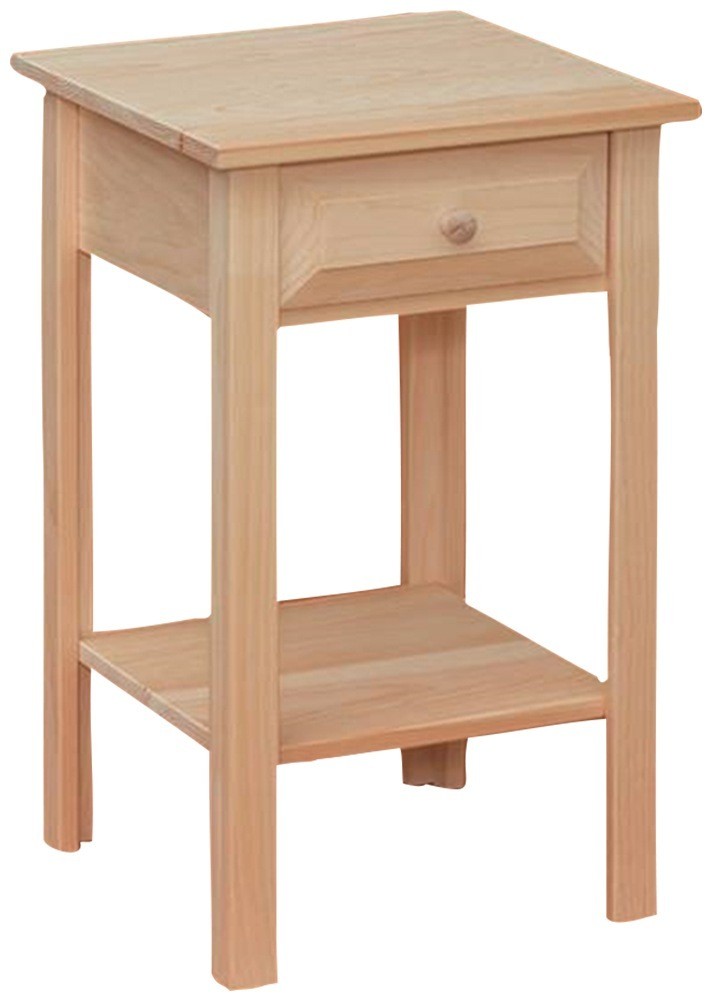 [16 Inch] Plant Stand with Drawer (unfinished)