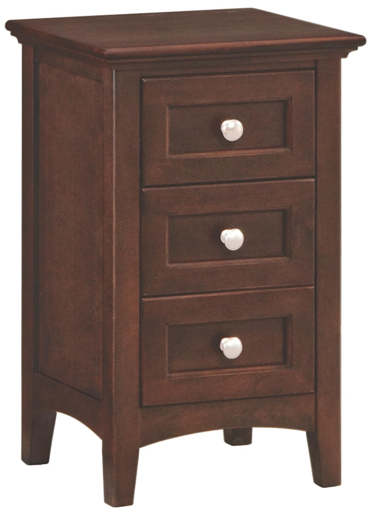 McKenzie Small 3 Drawer Nightstand (caffe)