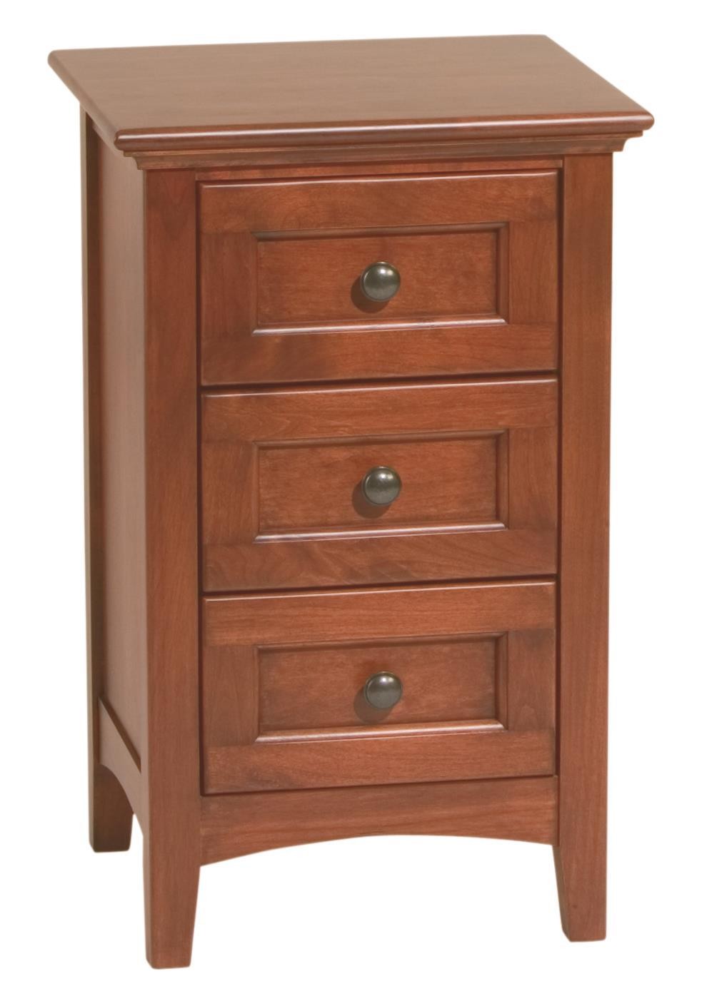 McKenzie Small 3 Drawer Nightstand (glazed antique cherry)