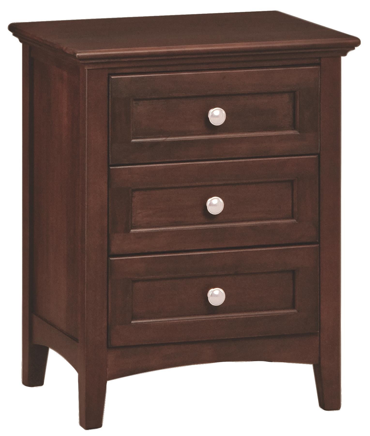 McKenzie 3 Drawer Nightstand (caffe)