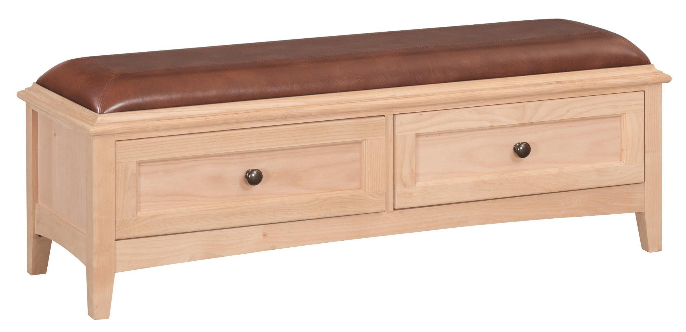 McKenzie 2 Drawer Bench (unfinished)