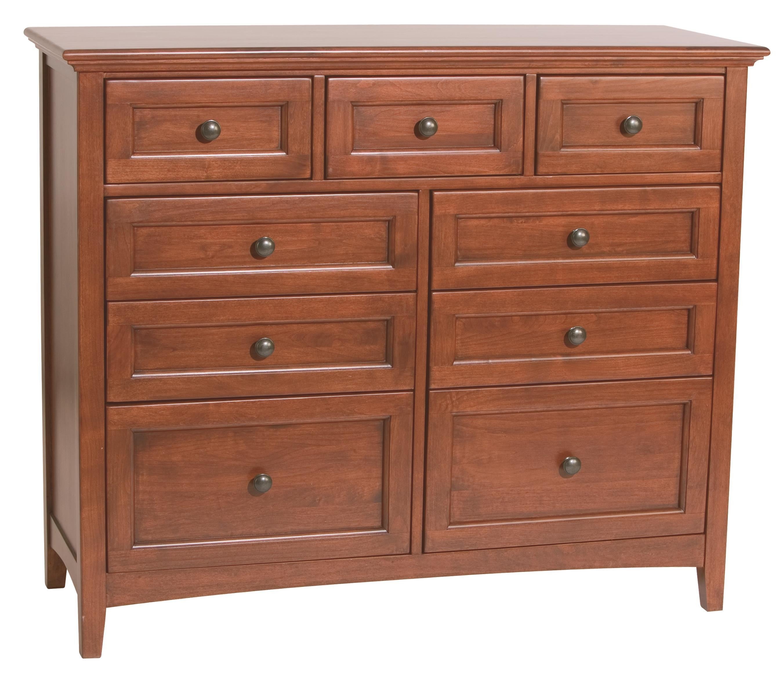 McKenzie 9 Drawer Dresser (glazed antique cherry)