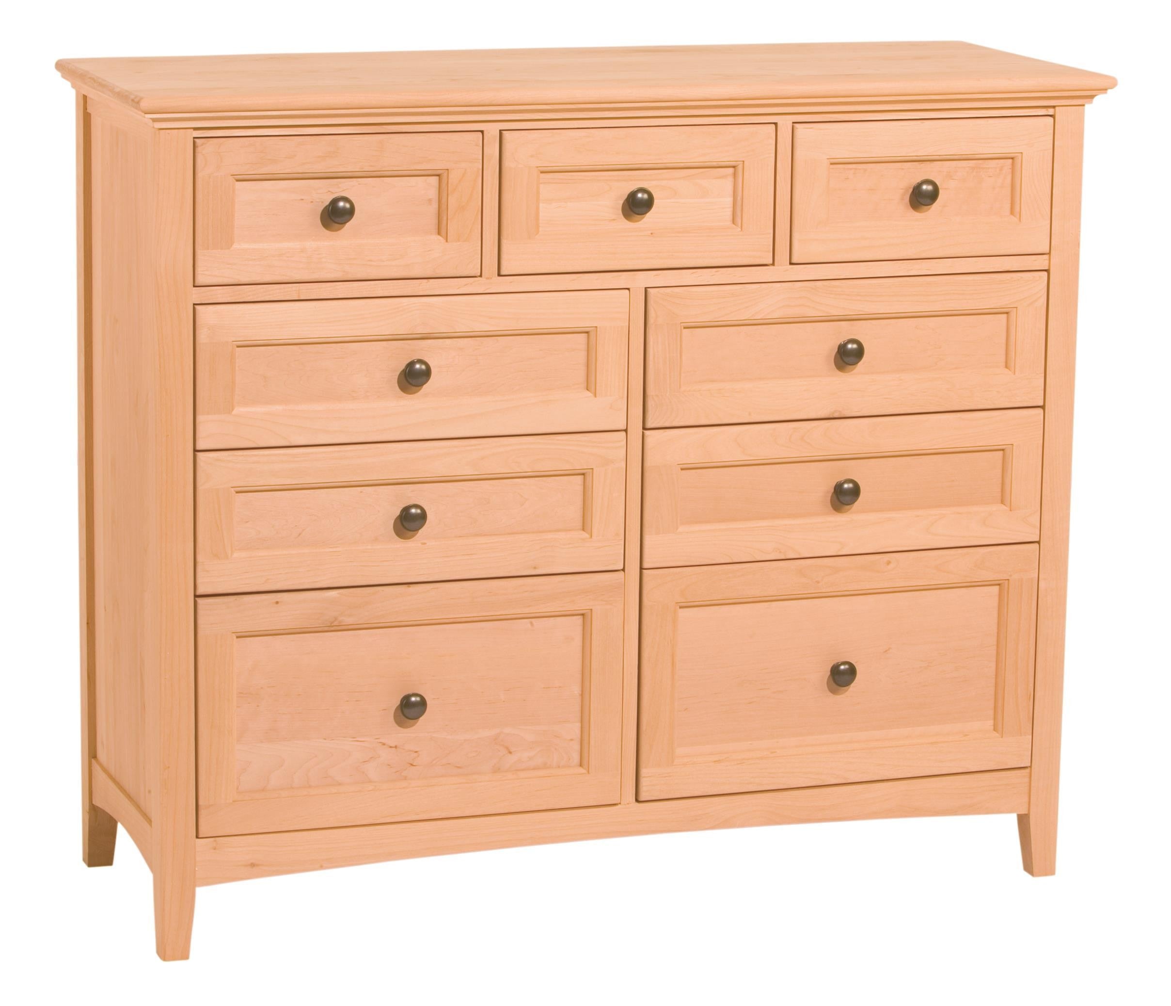 McKenzie 9 Drawer Dresser (unfinished)