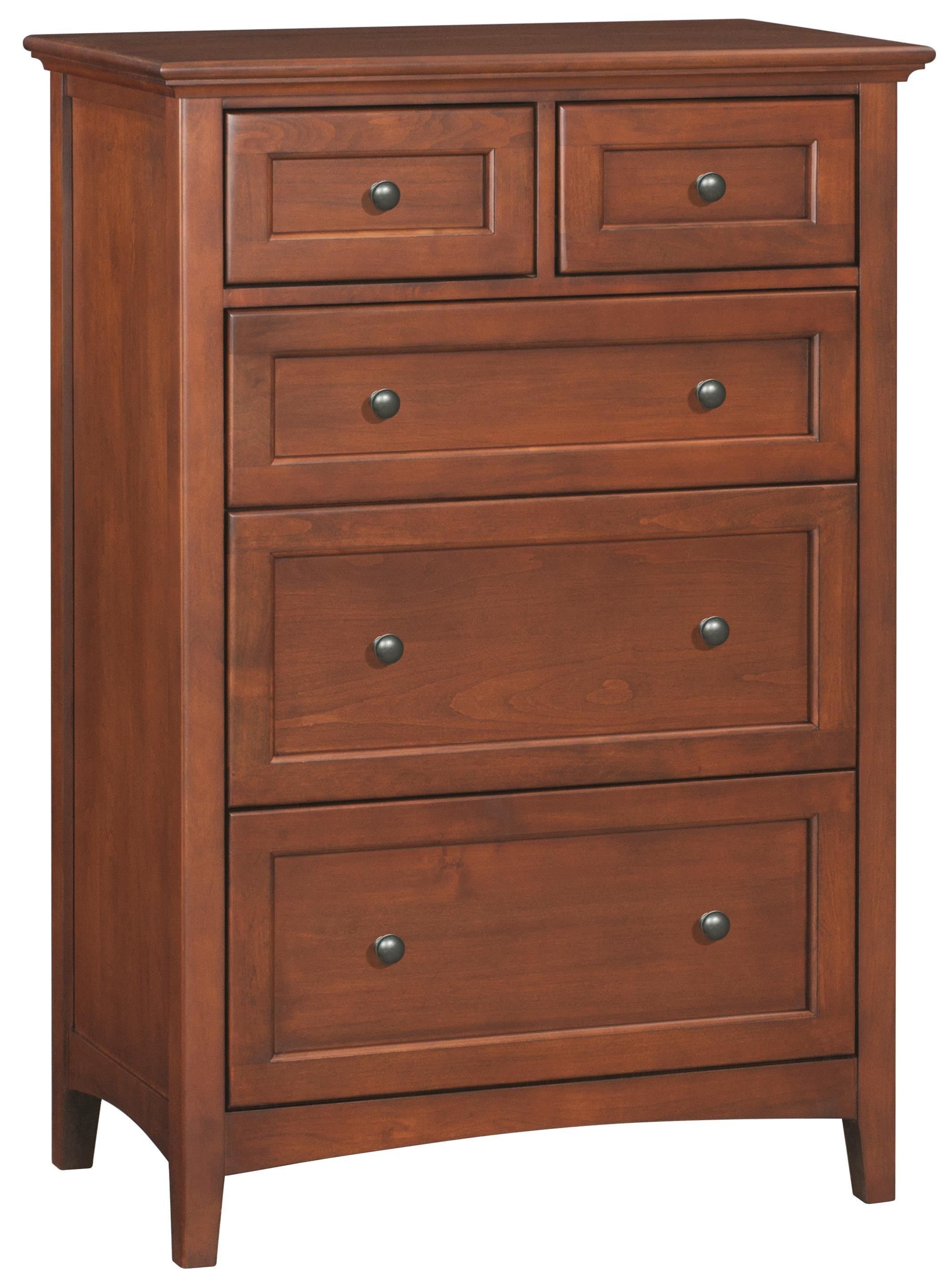 McKenzie 5 Drawer Tall Chest (glazed antique cherry)