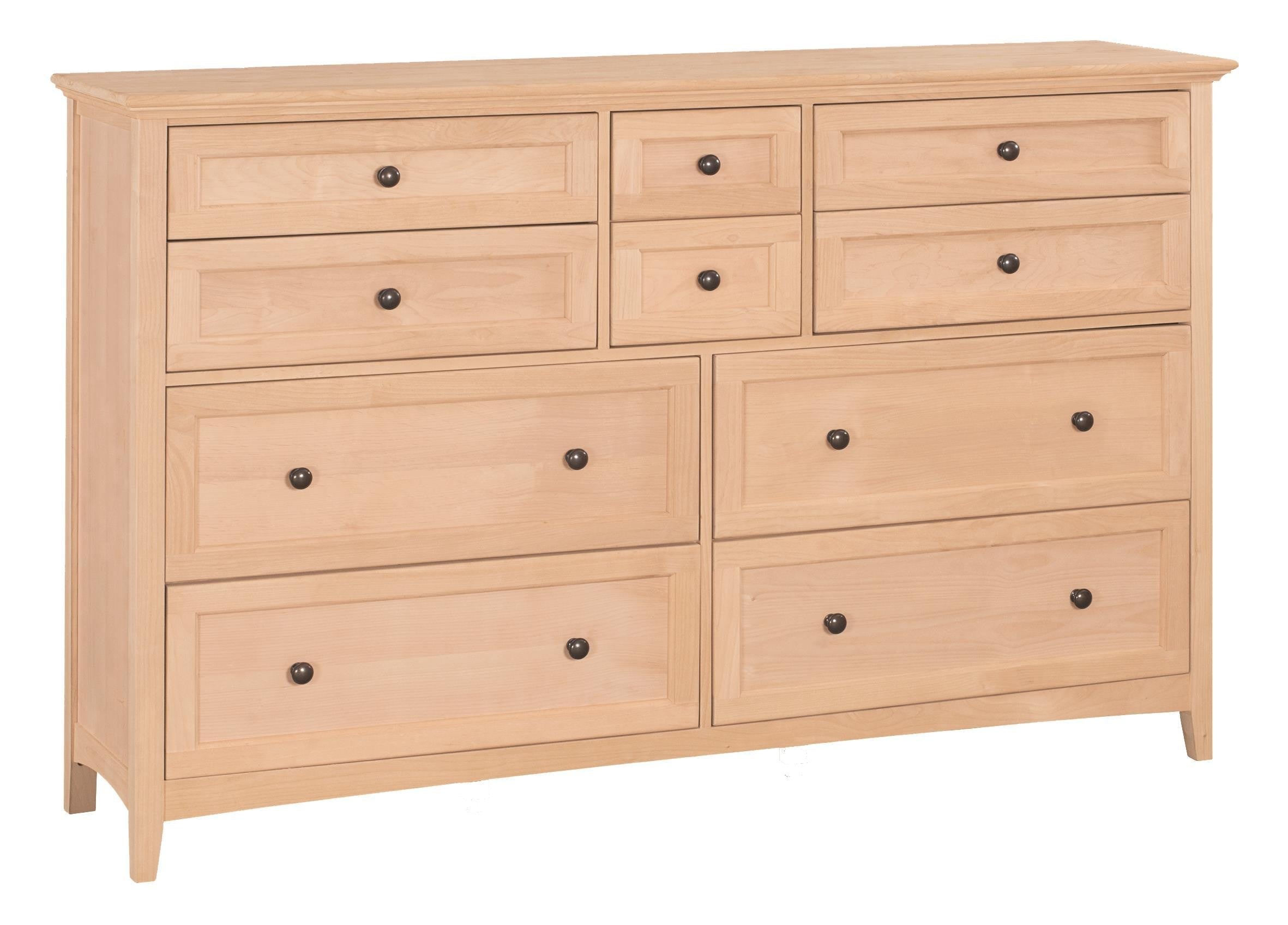 McKenzie 10 Drawer Master Dresser (unfinished)
