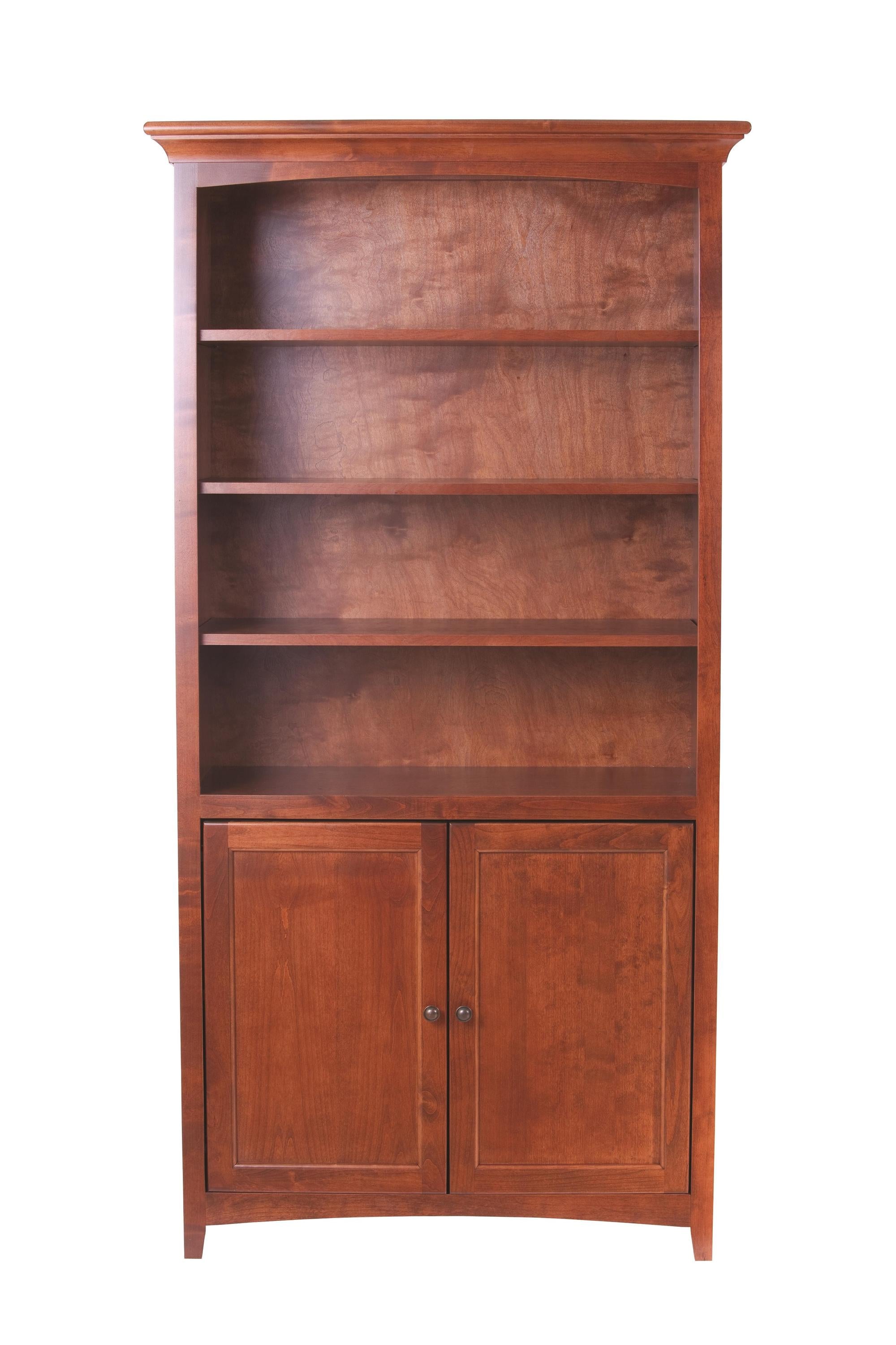 McKenzie Center Wall Units w/ Doors (glazed antique cherry)