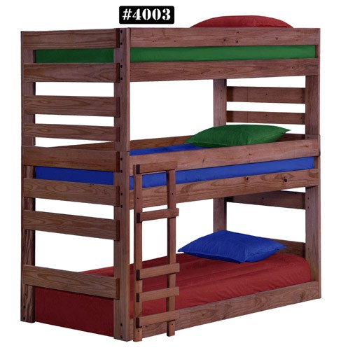 Twin Stackable Triple Bunk Bed