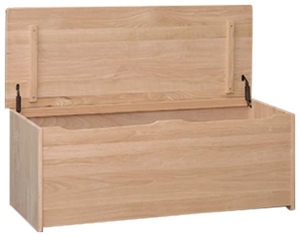 48" Oak Blanket Storage Boxes (open, unfinished)