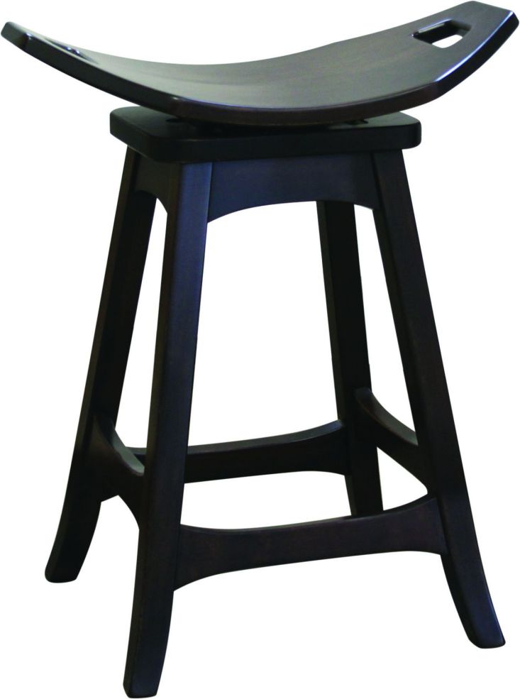 Weston Swivel Bar Stool with Saddle Seat