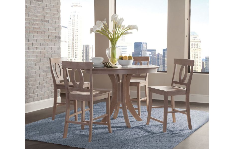 48" Sienna Round Gathering Table with Pedestal Base