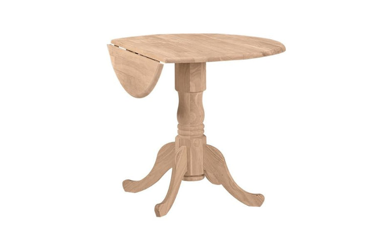 24" - 36" Dropleaf Pedestal Dining Table