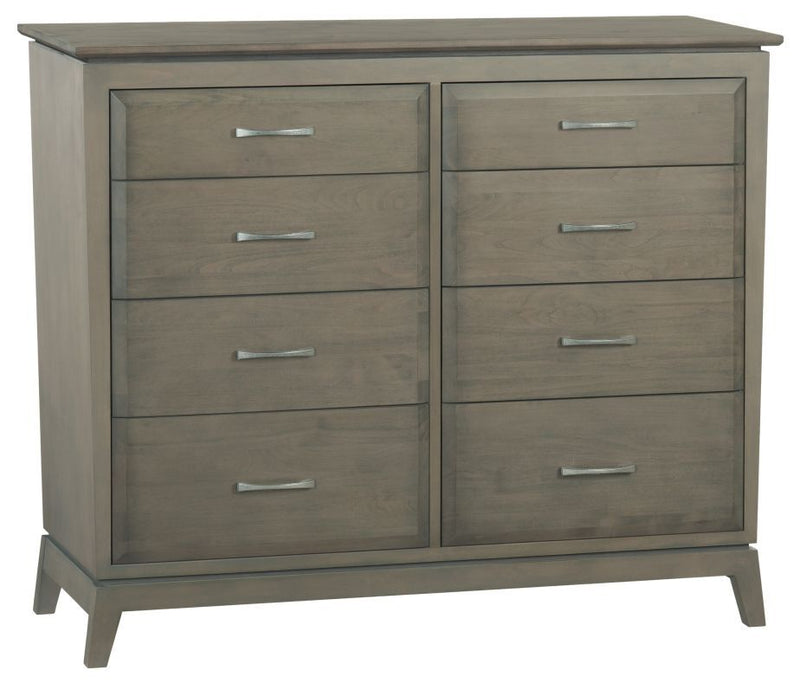 grey alder dresser OKD Dark Alder 6-Drawer 54-in W Standard dresser with Metal Handle Curved Profile Design one_size in Black