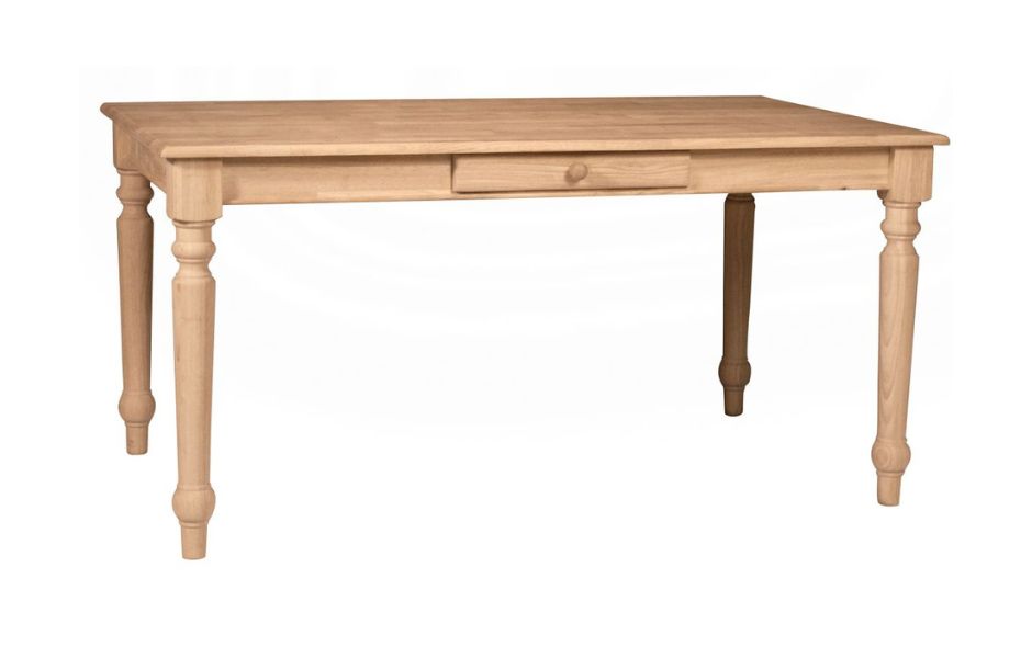 60" Solid Top Farmhouse Dining Table