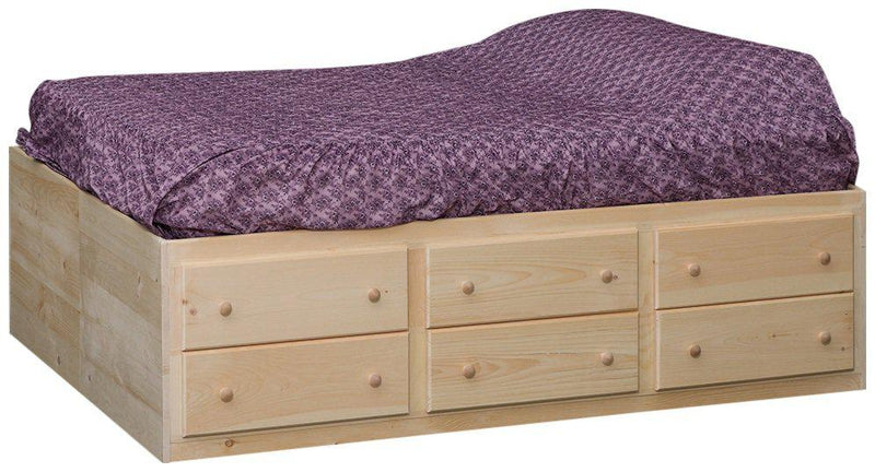 Amish Tall Storage Beds (twin, 6 drawers, unfinished)