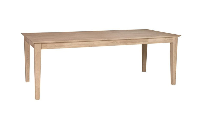 84" Solid Top Shaker Dining Table