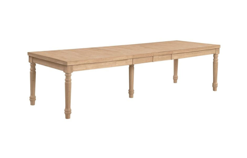 120" Large Extension Dining Table with Turned Legs
