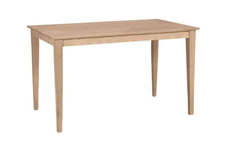 60" Solid Top Shaker Dining Table